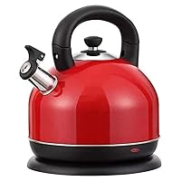 Kettles, Cordless Kettle 1500W, 304 Grade Stainless Steel 2L/Anti-Dryiwater Kettle, Used for Family Outings/Red/23 * 25 * 27Cm