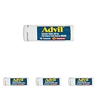 Advil Pain Reliever and Fever Reducer, Pain Relief Medicine with Ibuprofen 200mg for Headache, Backache, Menstrual Pain and Joint Pain Relief - 10 Coated Tablets (Pack of 4)