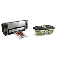 FoodSaver 5800 Series Vacuum Sealer Machine & 2129973 Preserve & Marinate 10 Cup Vacuum Seal -Container for Quick Marinating or Freezer and Pantry Storage, Clear