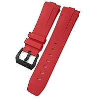 24mm Rubber Silicone for Panerai Strap Arc Curved Interface pam441 111 312 359 438 320 Watchband Men Sports Bracelet Accessories (Color : 6, Size : 24mm)