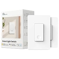 Kasa Apple HomeKit Smart Dimmer Switch KS220, Single Pole, Neutral Wire  Required, 2.4GHz Wi-Fi Light Switch Works with Siri, Alexa and Google Home,  UL Certified, No Hub Required, White 