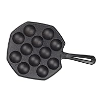 Happyyami 1 Pc cast Iron Snail Pot Snail Meatball Pan Danish aebleskiver pan Iron Frying Pan ?Kitchen Baking Tray Eggs Cooker Stainless Steel bakeware Household Cookware Non Stick Baking pan