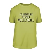 I'd Rather Be Playing Volleyball - A Nice Men's Short Sleeve T-Shirt Shirt, Yellow, Large