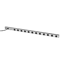 Tripp Lite 12 Outlet Power Strip with Surge Protection, 15ft. Cord, Metal, 36 in. length, (SS3612),Gray