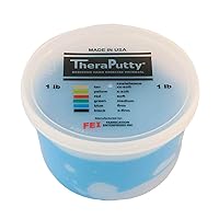 CanDo Theraputty Plus Hand Exercise Putty for Rehab, Exercise, Physical and Occupational Therapy, Strengthening, 1 lb Blue Firm