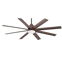 F888L-ORB Slipstream 65 Inch Outdoor Ceiling Fan with Dimmable LED Light and DC Motor in Oil Rubbed Bronze Finish
