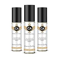 CA Perfume Impression of Donna K. Cashmere Mist For Women Replica Fragrance Body Oil Dupes Alcohol-Free Essential Aromatherapy Sample Travel Size Concentrated Long Lasting Attar Roll-On 0.3 Fl Oz-X3