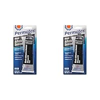 Permatex 81158 Black Silicone Adhesive Sealant, 3 oz. Tube, Pack of 2