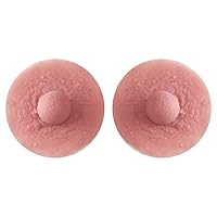 TiaoBug Reusable Silicone Nipple Covers No Adhesive Lifelike Fake Nipples Breast Forms for Breast Forms Crossdresser Cosplay