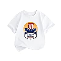 Graphic Tees for Baby Boy Short Sleeve Independence Day Letter Prints T Shirt Tops Boys Long Sleeve Thermal
