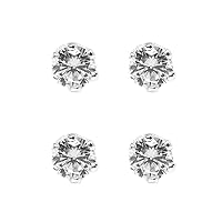 925 Sterling Silver (pure chandi) Solitaire Cz studs earrings for women I gift for girls age 18 to 25 I gift hamper for women I gift for wife I gifts for women I gift for sister- combo set of 3 studs
