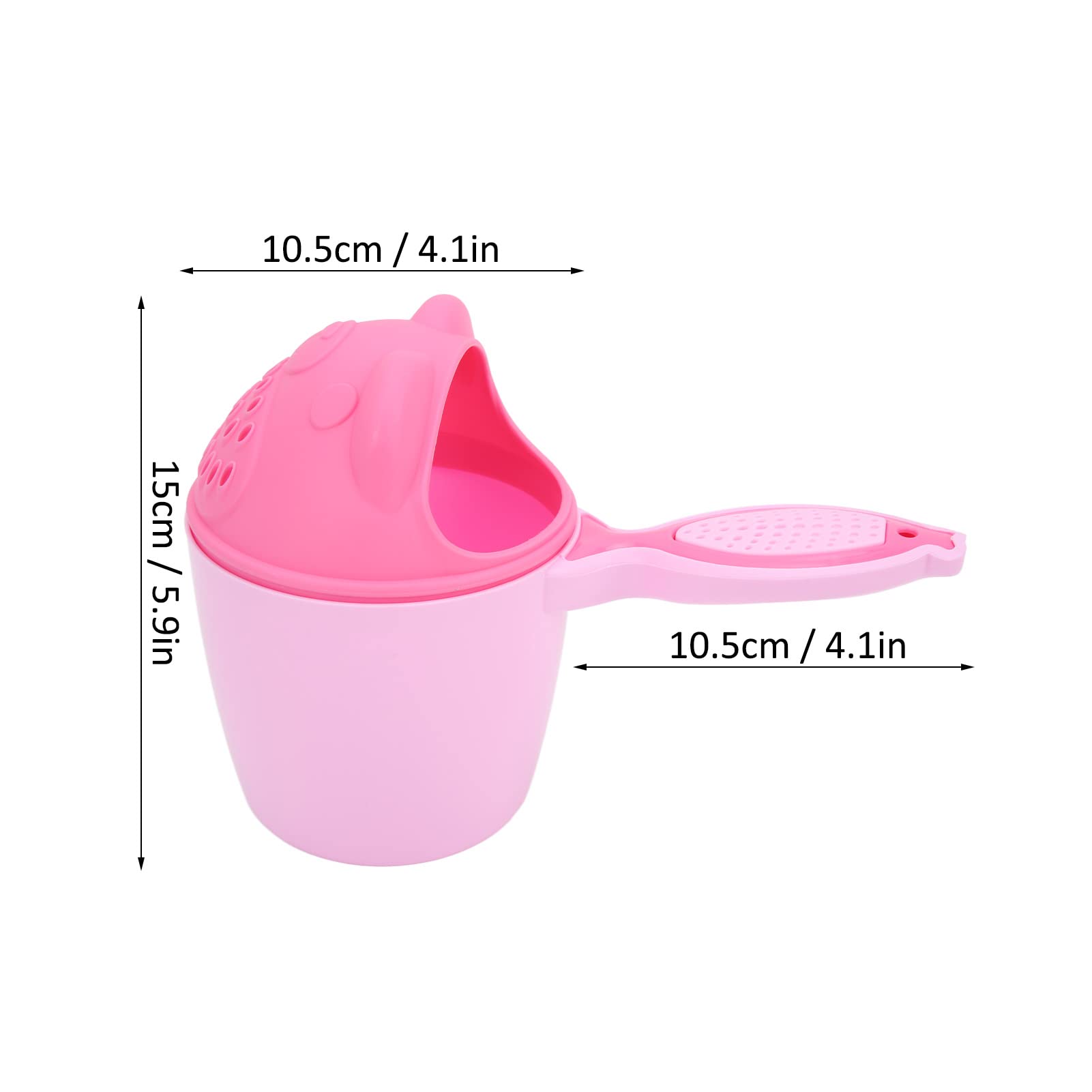 Baby Shampoo Rinse Cup, Baby Waterfall Rinser Bath Cup Pink Eye Protection for Baby Bath