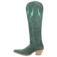 Dingo Womens Thunder Road Embroidered Snip Toe Casual Boots Knee High Mid Heel 2-3