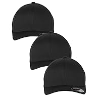 Men's Athletic Baseball Fitted Cap 3 Pack