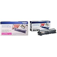 Brother TN210BK Toner Cartridge - Retail Packaging - Black and Brother TN-210M Toner Cartridge - Retail Packaging - Magenta Bundle