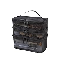 Cosmetic Bag Triple Layer, Makeup Bag, Large Organizer bag, Travel Essentials Cosmetic Bag Case, Travel Makeup Bag, Makeup Case Organizer, Travel Toiletry Bag, Storage Bag