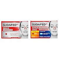 PE Sinus Congestion Maximum Strength Non-Drowsy Decongestant Tablets, 36 ct & PE Day and Night Sinus Pressure & Congestion Tablets, 20 Count