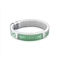 Fundraising For A Cause 25 Pack Light Green Ribbon Awareness Bracelets (Wholesale Pack - 25 Bracelets)