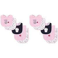 Hudson Baby Unisex Baby Cotton Terry Bib and Burp Cloth Set, Cupcake, One Size (Pack of 2)