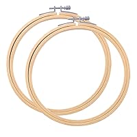 Better Crafts 6 Inch Embroidery Hoop Wooden Circle Cross Stitch Hoop for Embroidery and Art Craft Handy Sewing (3 Pieces, 6-Inch)