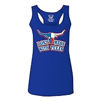 VICES AND VIRTUES Texas State Flag Don't Mess with Texas Bull Lone Star Women's Tank Top Racerback