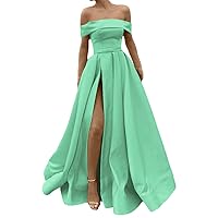 Homecoming Dresses Long Prom Evening Dress Off The Shoulder Homecoming Gowns Split Wedding Party