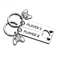 Tiz Player 1 & Player 2 Matching Gamer Keychains