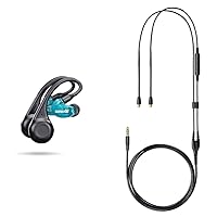 Shure Aonic 215 Tw2 in Ear Headphones, Blue Universal Communication Cable, Black