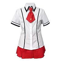 Baka and Test Fumizuki Academy Girls' Summer School Sailor Uniform Anime Cosplay Costume