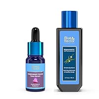Blue Nectar Kumkumadi Ayurvedic Face Oil with Pure Saffron (26 herbs, 0.3 Fl Oz) and Briganantadi Hair Fall control & Healthy Scalp Oil (9 Herbs, 3.38 Fl Oz)