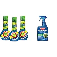 Houseplant Food, Concentrate, 5.9 Oz (3-Pack) with BioAdvanced Houseplant Insect & Mite Control, Ready-to-Use, 24 oz