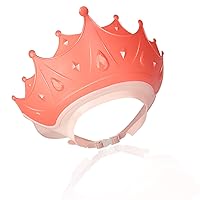 Kids Baby Shower Caps Adjustable Baby Bath Visor Hats Crown Hair Washing Hats for Toddlers to Stop Water in Eyes Pink