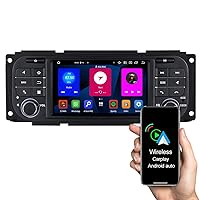 ASURE Android 12 3GB+32GB Car Stereo Touchscreen Navigation Unit for Grand Cherokee Wrangler Liberty Dodge Chrysler Radio with Carplay Android Auto Video Player