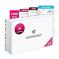 tellmeGen DNA Test Advanced Duo - 2 DNA Tests for Couple Genetic Testing (Ancestry - Health - Personal Traits - Wellness) Genetic Compatibility Testing - More 400 Lifetime Updated Online Reports