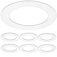 6 Pack Gloss White Goof Trim Ring for 8