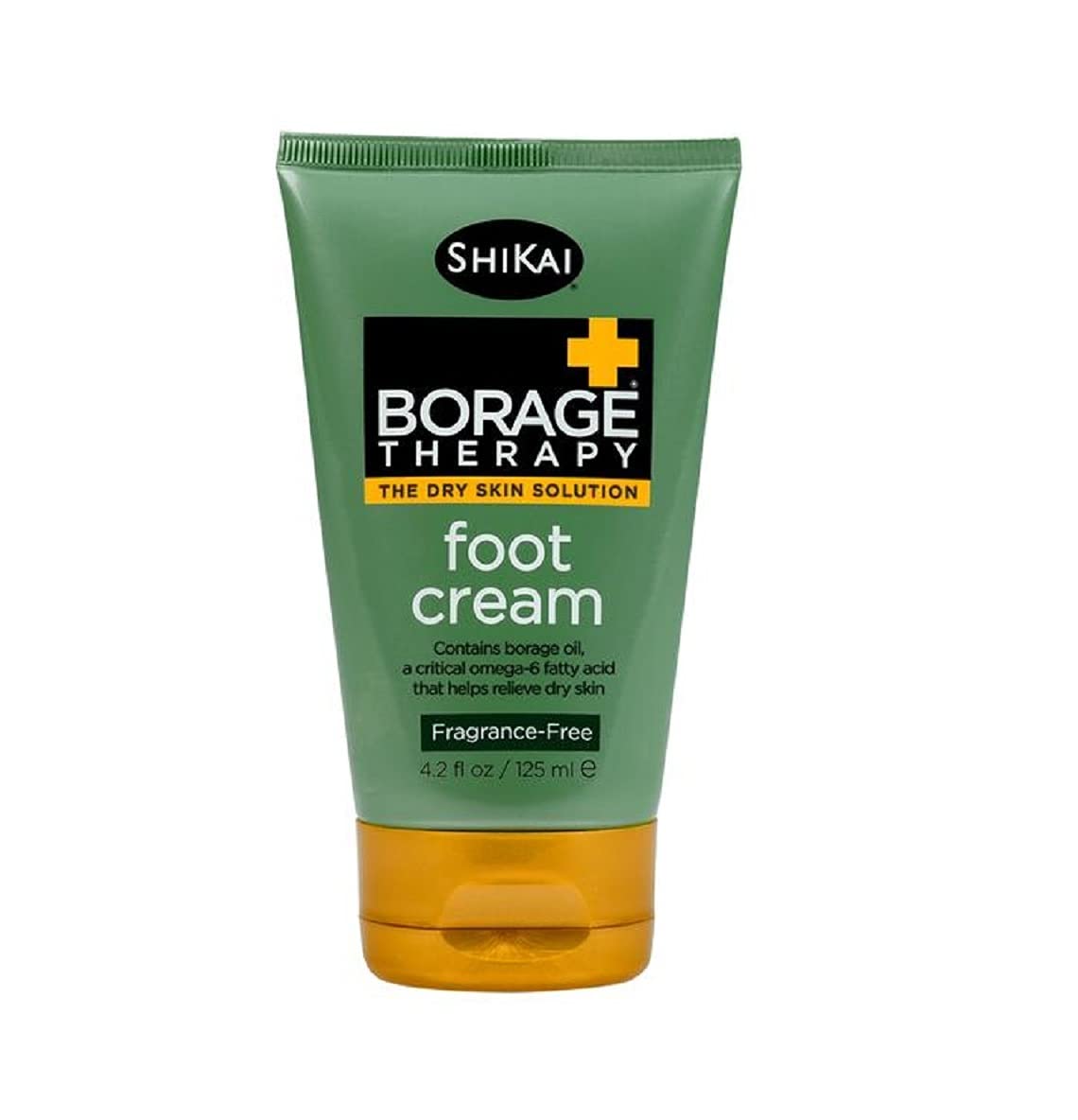 Shikai - Borage Therapy Plant-Based Dry Skin Foot Cream, Combat Dry, Cracked & Flakey Skin On Feet & Lower Legs, Good For Dry Skin Caused By Diabetes, Non-Greasy (Unscented, 4.2 Ounces)
