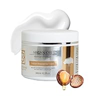 Instant Repairing Argan Oil Mask by Maria Yanez, Hydrating Hair Treatment Therapy, Repair Dry Damaged hair, Ideal for Color Treated & Bleached Hair - 10.2 Oz, Organic