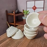 AirAds Dollhouse 1:12 Scale Dollhouse Miniature Porcelain Bowls Solid White;Lot 6