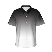 Custom Men's Gradient Shirts Personalized Casual Short Sleeve Button Down Shirts Hawaiian Summer Holidy Beach Shirt for Men
