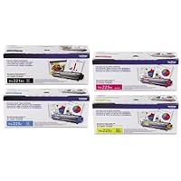 Brother TN-221 Black with High Yield Color Toner Cartridge Set