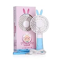Portable Handheld Fan Cartoon Mini Bear Handheld Small Fan USB Portable Fan Desk Rechargeable Air Conditioner for Student, vertice