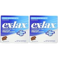 Regular Strength Chocolated Stimulant Laxative Constipation Relief Pills for Occasional Constipation, Chocolate Laxatives - 24 Count (Pack of 2)