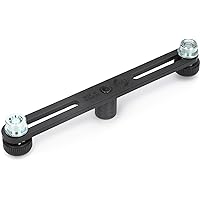 K&M König & Meyer 23550.500.55 Microphone Bar | Adjustable Positioning for Two Mics or Booms | 5/8“ Thread Stand Connector | Professional Choice Made in Germany Black