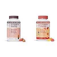 SmartyPants Women's and Kids Multivitamin Gummies Bundle with Omega-3 and Essential Nutrients, 180 and 90 Count