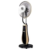 Fans,Air Cooler Pedestal Tower Fan Misting Fan with Oscillating Cooling Mist Led Display Mobile Silent Negative Ion Humidifier Remote Control Mobile Atomization Fan