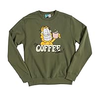 TruffleShuffle Garfield Coffee Time Green Sweater