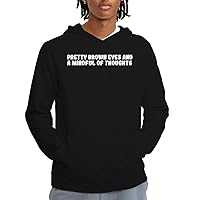 Pretty Brown Eyes and A Mindful of Thoughts - Men's Adult Hoodie Sweatshirt