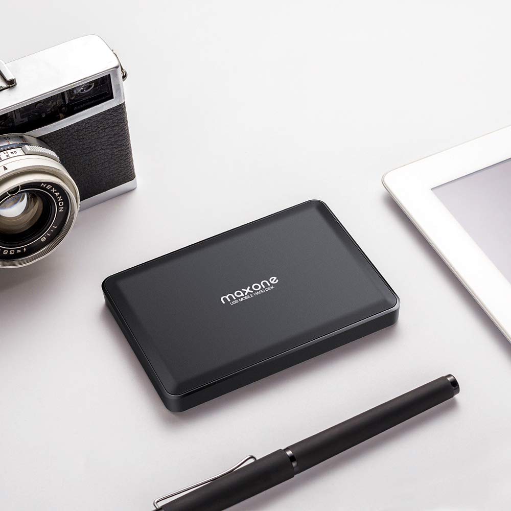 Maxone Portable External Hard Drives 320GB-USB 3.0 2.5'' HDD Backup Storage for PC, Desktop, Laptop, Mac, MacBook, Xbox One, PS4, TV, Chromebook, Windows - Black