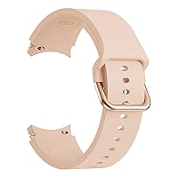 20mm Official Silicone Strap for Samsung Galaxy Watch4 Classic 46 42mm/44 40mm Smartwatch Ridge Sport Bracelet Watch Band Correa (Color : Pink, Size : Galaxy Watch4 40mm)