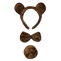Petitebella Bear Headband Bowtie Tail 3pc Costume